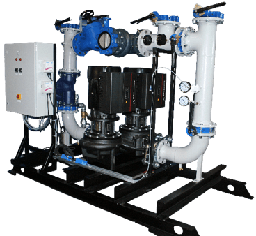 Image showcasing a bespoke pump system tailored to specific requirements. The system features various components assembled to meet unique pumping needs, reflecting custom design and engineering.